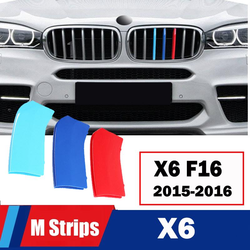 MLKK4 M Power Front Grille Trim Strips For BMW X1 X2 X3 X4 X5 X6 X7 F48 F49 E84 F39 F25 F26 G01 G02 F15 E70 G05 F16 E71 E72 G07 Z4 E89