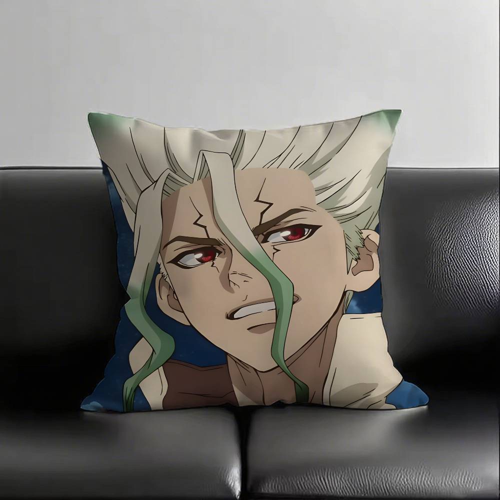1Pc Anime Dr. Stone Pillow Case Fashion Square Pillowcase Bedroom Sofa Room Ins Decoration Leisure