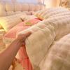 Plush Four Piece Set Double Sided Warm Coral Fleece Quilt Cover Winter Thickened Soft Bed Sheets Pillowcases Bedding Products