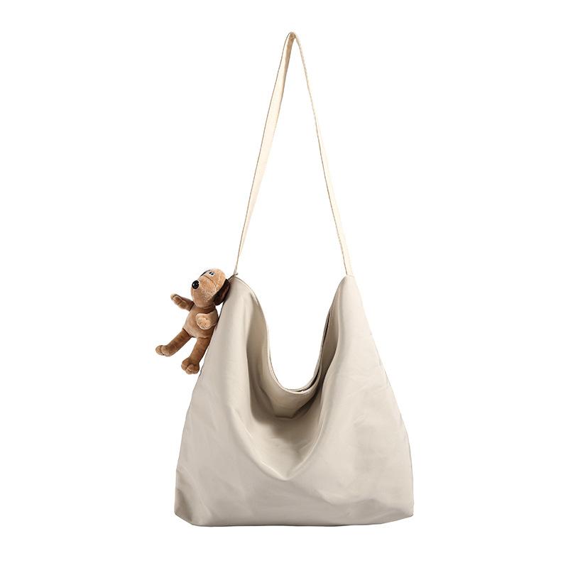 Retro Large-capacity Tote Bag, New Niche Casual Shoulder Bag, Commuter Crossbody Storage Duffle Bag