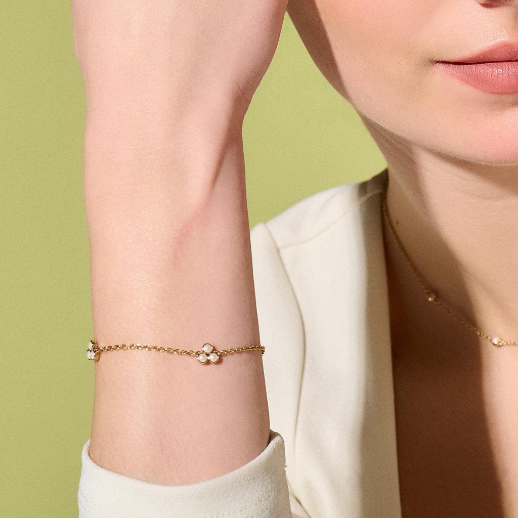 Olivia Burton Classic Pearl Cluster Gold Bracelet Women's (obj24100069)