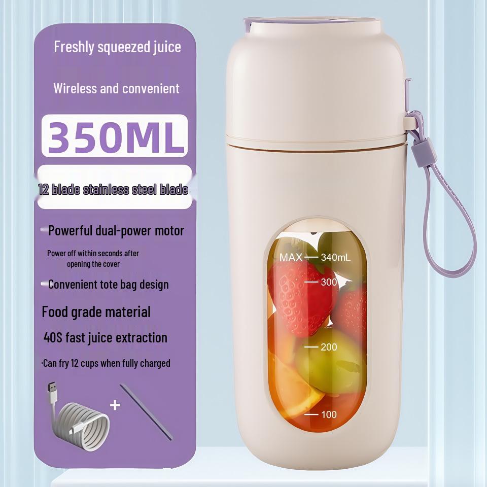 

Wireless Rechargeable 12-Blade Portable Juicer with Stainless Steel Cup