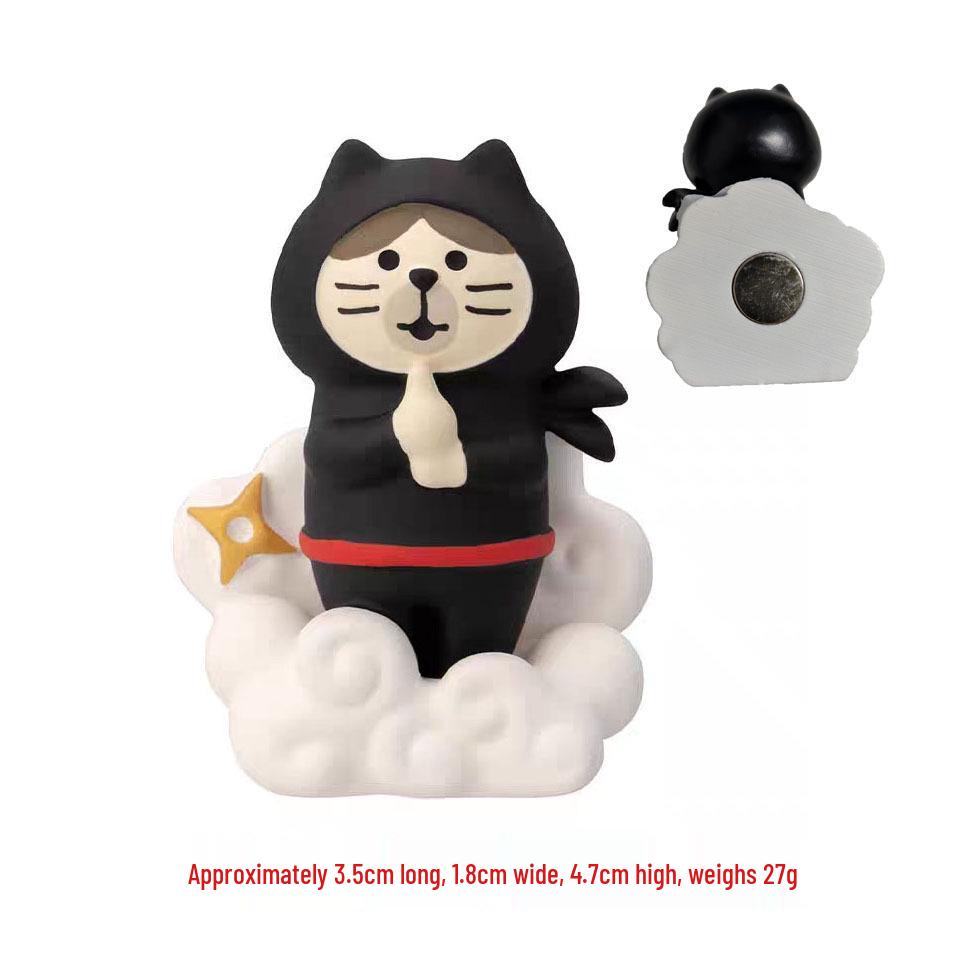 Japanese Cat Bread & Coffee Shop Resin Fridge Magnets – Cute Miniature Decor & Gift