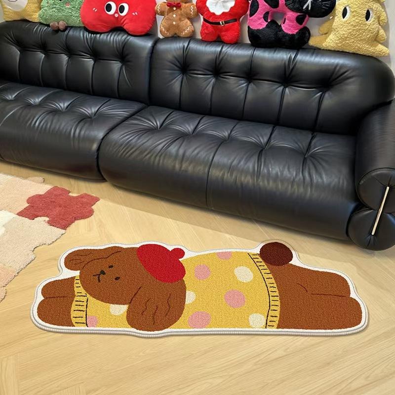 

Cartoon Cute Bedroom Bedside Blanket Girl Heart Decoration Mirror Front Blanket Cloakroom Imitation Cashmere Carpet Dirt-resistant and Easy To Care 40 * 110cm