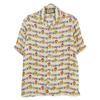 GUCCI 734121 All-over print silk shirt tops 42 Beige multicolorUsed