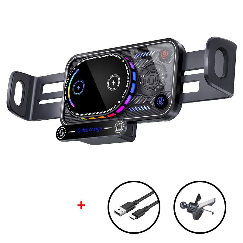 Wireless Charger Stand Air Vent/Dashboard Phone Mount Fast Charging Station For iPhone 17 Samsung Galaxy Z Fold  Z Flip 7/6/5/4