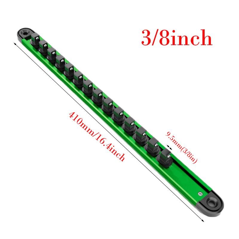 

1Pc 360°Swivel Socket Organizer 1/4 3/8 1/2 Inch Socket Clip Rail Holder Adjustable Storage Mountable Sliding Stand 410mm Length