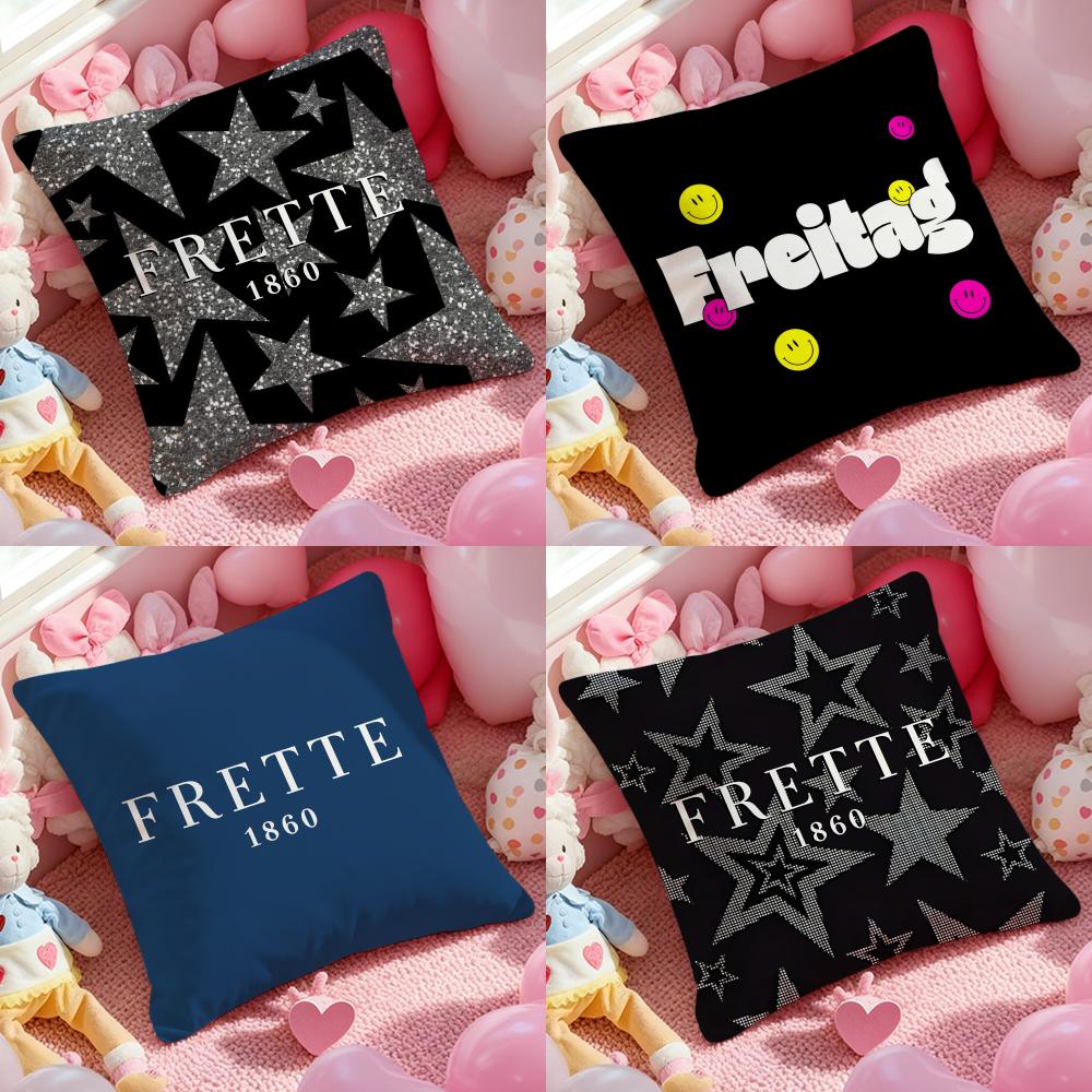 Cushion Cover Anti-dustmite Pillowcase Invisible Zipper Silky Short Plush Sofa Cushion Cover FREITAG