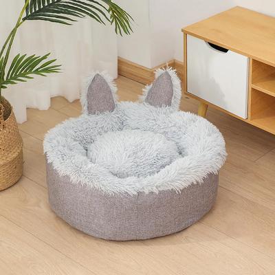 Soft Long Plush Cushion Bed for Small Dogs, Warm Cat Nest, Basket Bed, Mat, Sofa, Cartoon, Cat Nest
