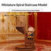 Miniature Spiral Staircase Model 1 12 Scale European Vintage Furniture for Dollhouse Living Room Home Scene Decor