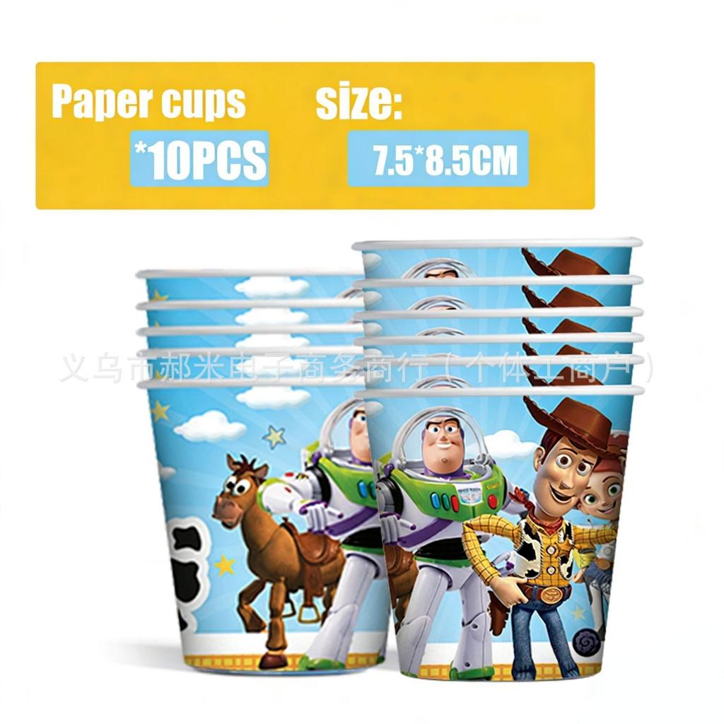 Toy Story Party Supplies Set Kids Birthday Decorations Tablecloth Plates Napkins Disposable
