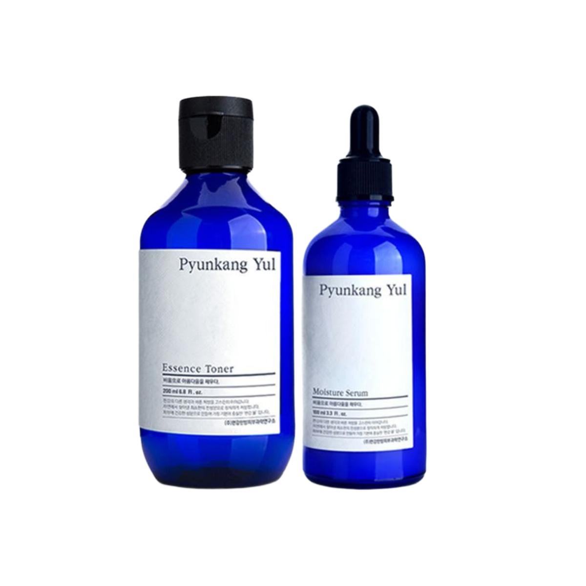 Pyunkang Yul Essence Toner 200ml & Moisture Serum 100ml Hydrating and Balancing Skincare Set