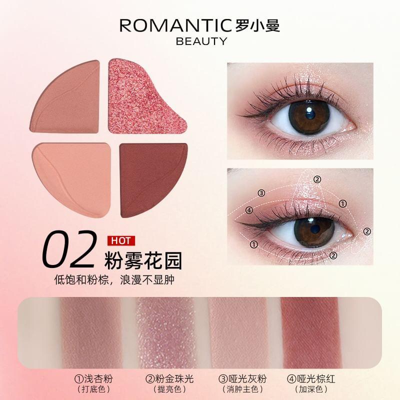 ROMANTIC BEAUTY - 4 Shade Eyeshadow Palette - Pink