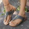 Fashion 2025 Women's Hollow Out Wedge Summer Wedge Sandals Clip Toe Orthopedic Sandals Women Leather Non-Slip Soft Slipper