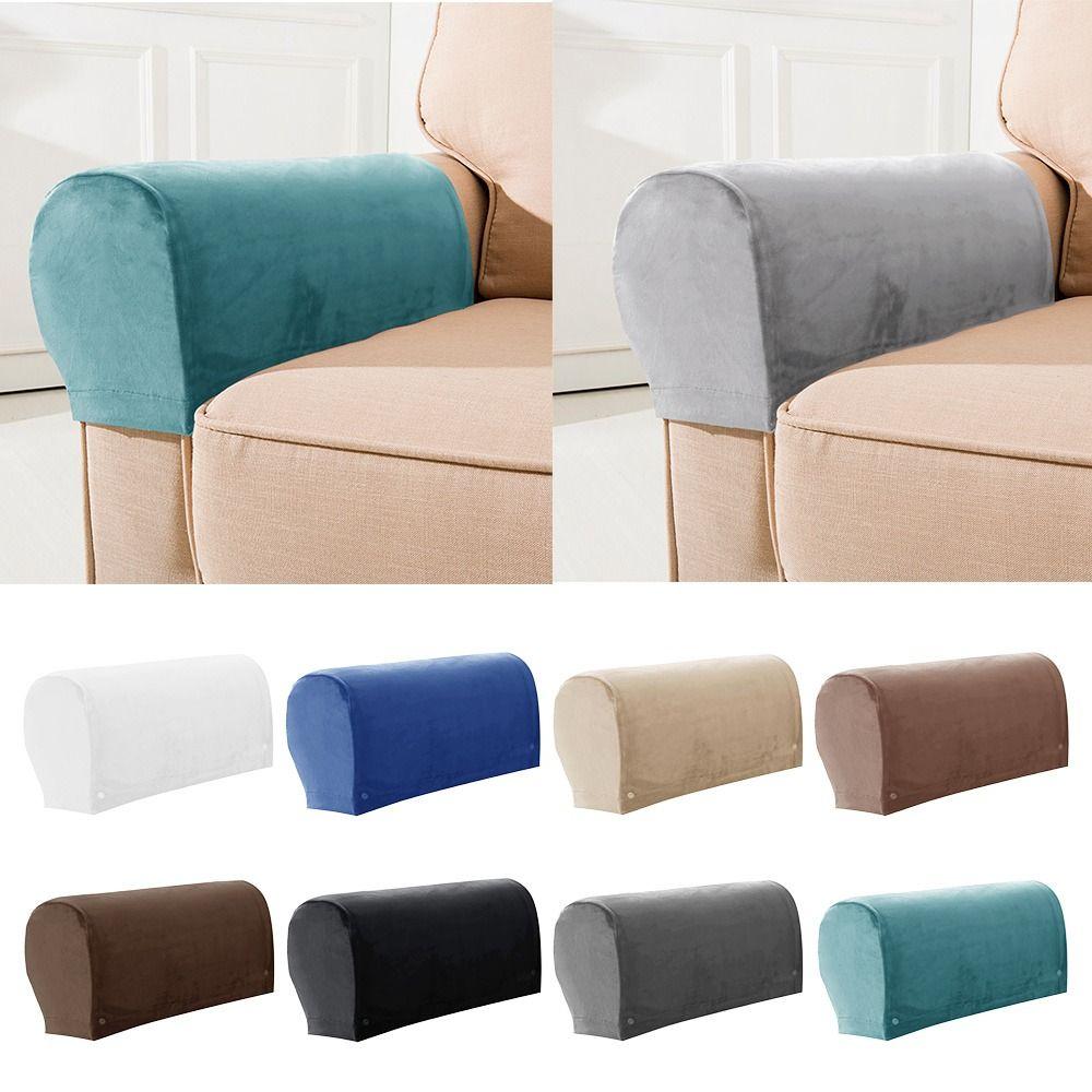 

2PCS Еластичні чохли для диванів Stretch Couch Arm Protector Подарунки Чохли для підлокітників диванів темно-сірий колір