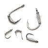 Barbed Swivels Spring Saltwater Fishing Accessories Twist Fishing Hook Metal Spring Pack of 100P