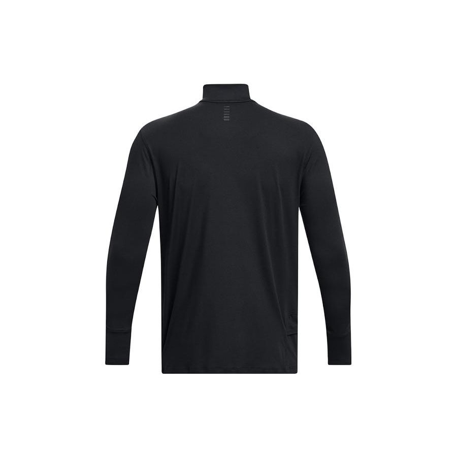 Under Armour Solid Color 1/4 Zip Mock Neck Running Long Sleeve T-Shirt Men Tops Black 1379288-001