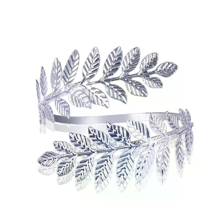 Metal Greek Roman Laurel Leaf Bracelet Armband Upper Arm Cuff Armlet