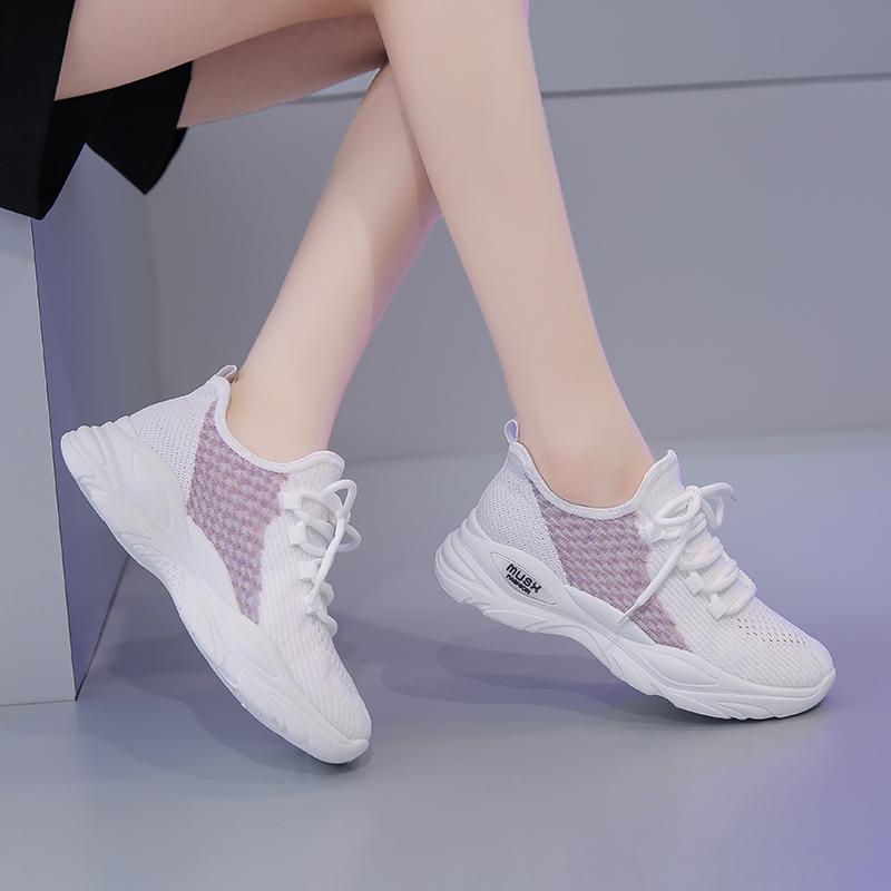 fashion Fly Woven Breathable Comfortable Women's Sports Casual Running Shoes High Quality Fashion Women's Exquisite Casual Shoes