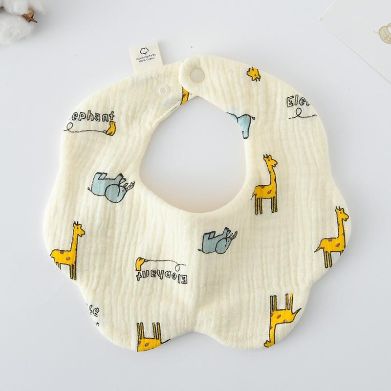 360-Degree Pure Cotton Petal Baby Drool Bib