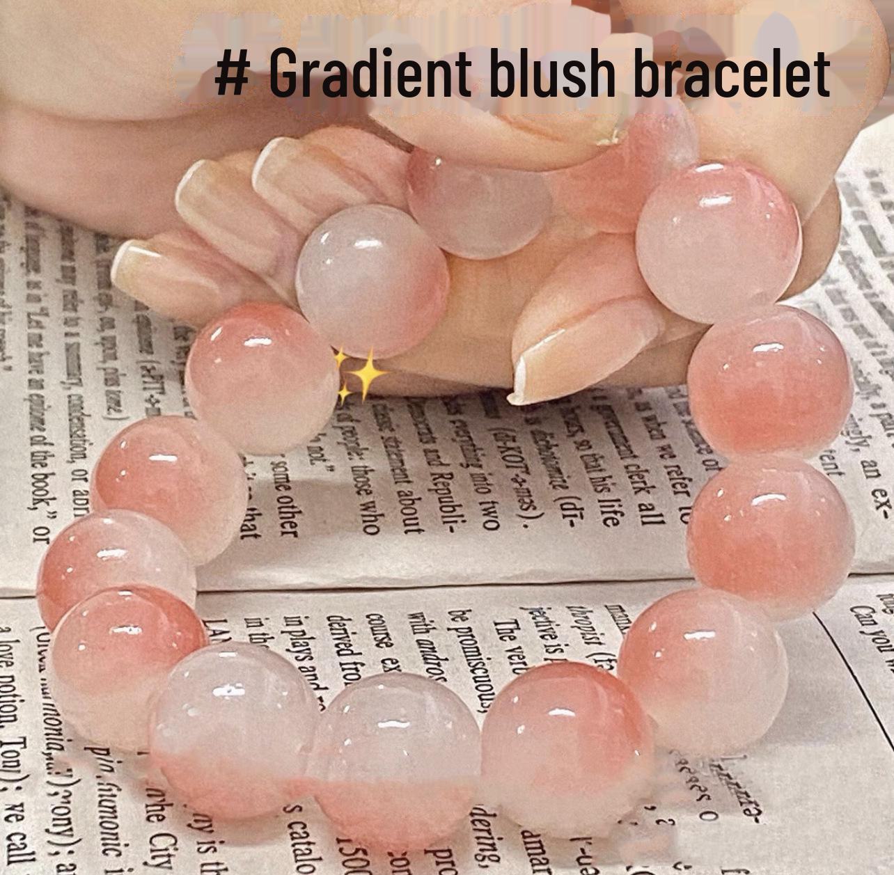 

Браслет из бисера с градиентом из ледяного белого нефрита для женщин - буддийский аксессуар для игр и медитаций null