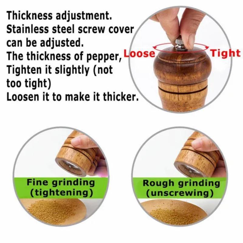 1Pc Condiment Grinder Mill Tools Manual Salt Pepper Grinder Oak Wood Pepper Mill Spice Salt Grinder Mill Tools