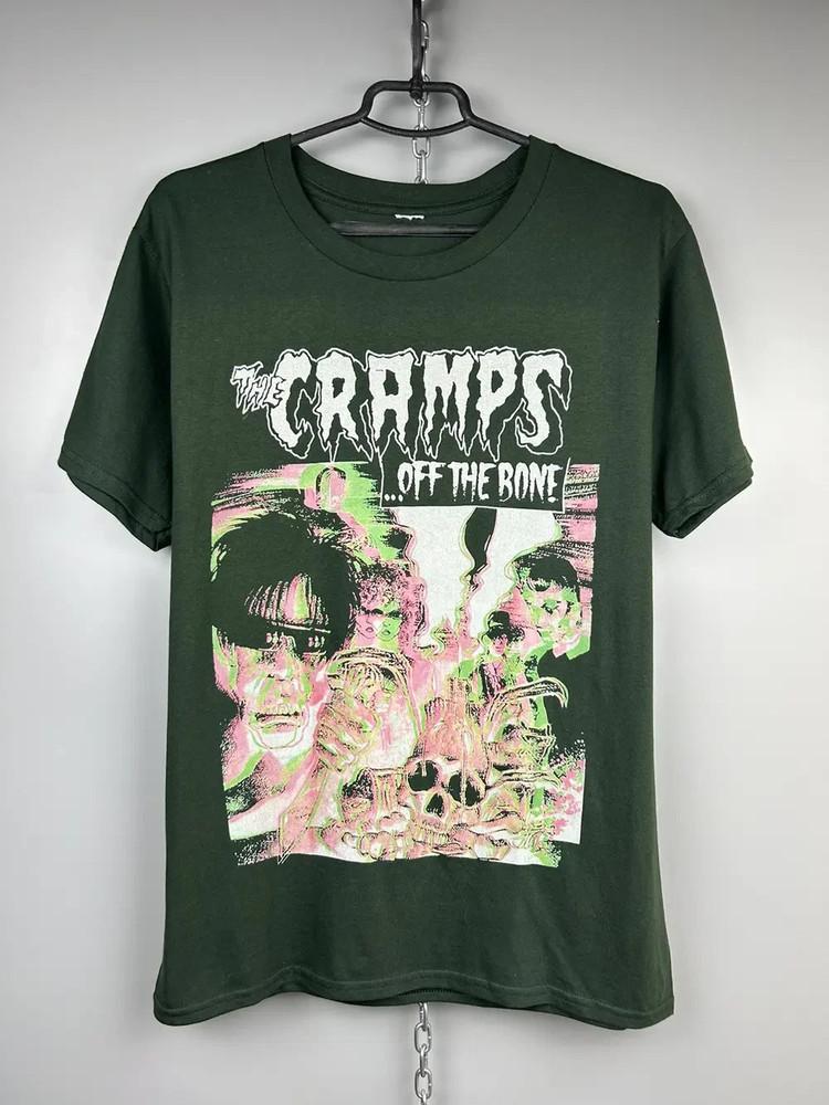The Cramps Band Off The Bones Green T Shirt Full Size S-5XL Unisex T-Shirt M
