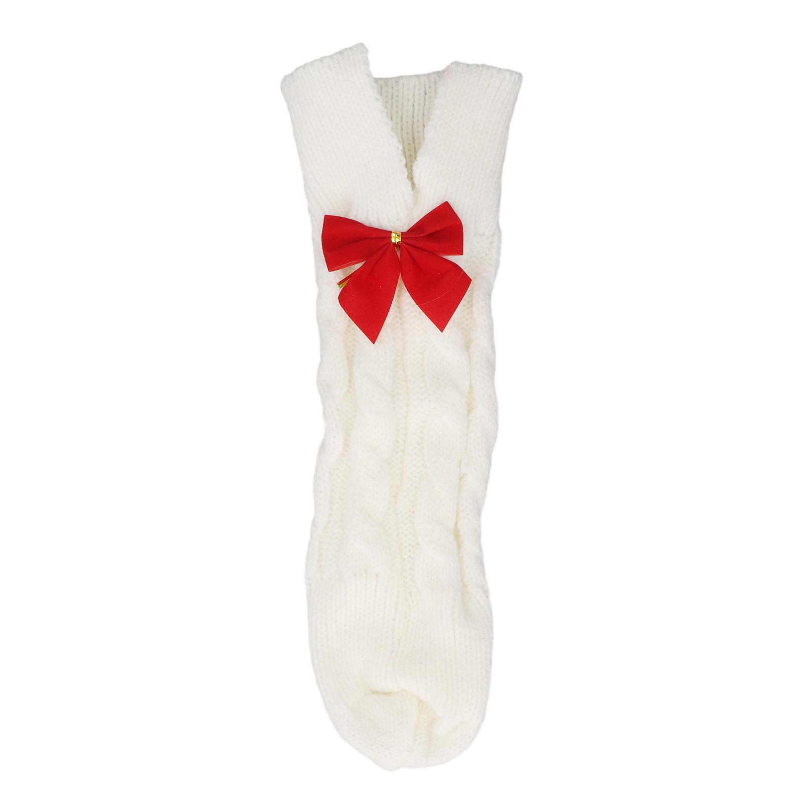 

Рождественский чехол для бутылки вина, вязаный свитер, скатерть для бутылки вина на рождественский, новогодний стол, центральные украшения для вечеринки White