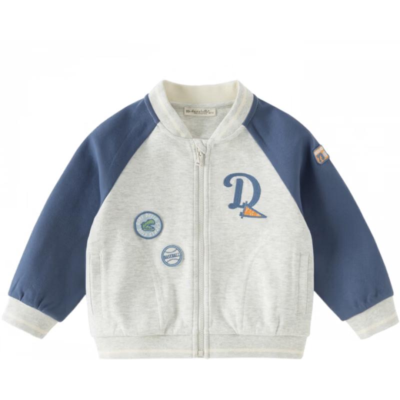 DAVE & BELLA Boys  Spring Colorblock Baseball Jacket 120cm