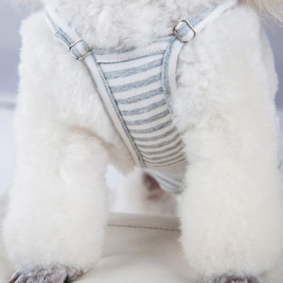 Haustier-Kurzhose Gestreiftes Design Waschbare Latzhose Hundewindel Haustier-Physiologische Hose für den Innenbereich