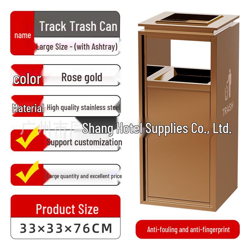 Stainless Steel Trash Can for Shopping Malls, Hotels, Offices, and Subway Stations