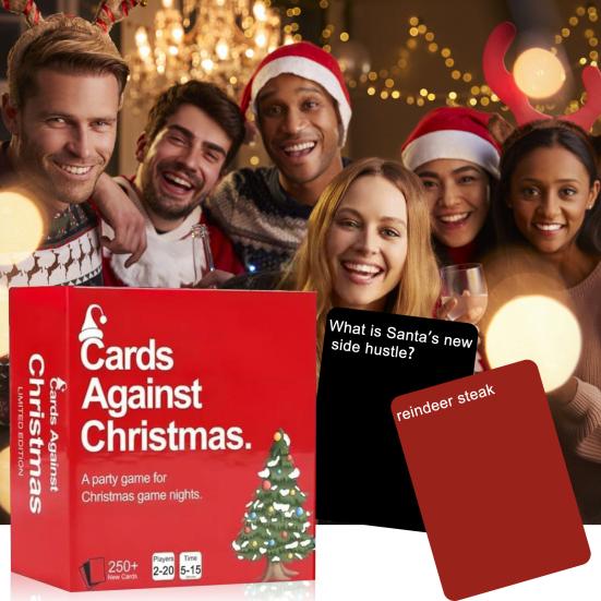 Christmas Cards Game 250 Unique Cards for Hilarious Holiday Fun Party Game White Elephant Secret Santa Gifts for Adults