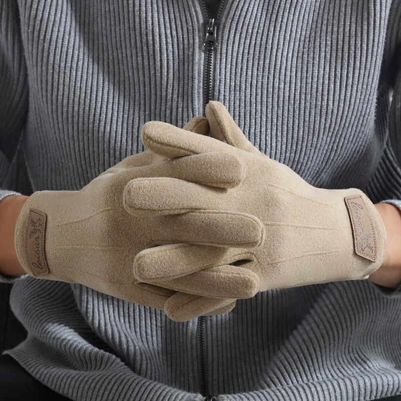 Mănuși de iarnă calde cu ecran tactil pentru bărbați - Căptușite cu catifea, rezistente la vânt, rezistente la frig pentru condus și ciclism