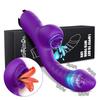 Vibrator pentru femei 2 în 1 Mașină de lins Stimulator de clitoris G-Spot Puternic vibrator Dildo Baghetă Femeie Clitoris Sucker Jucării sexuale pentru adulți