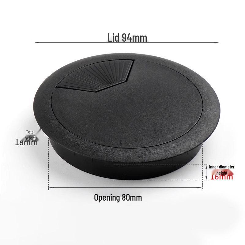 Round Desktop Cable Organizer & Decoration Ring – Cable Hole Cover & Wiring Outlet Seal