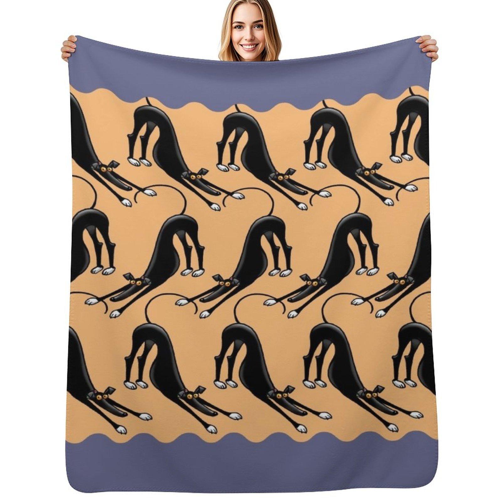Bowdown Hound Throw Blanket Soft Comfort Blanket for Reading Watching TV Size: 75*100cm, Weight: 230 GSM