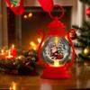 2025 Nowy Świąteczny Lampion Kula Śnieżna ze Sceną Świętego Mikołaja Oświetlona Lampa Świąteczna z Pierścieniem do Przenoszenia do Dekoracji Świątecznych