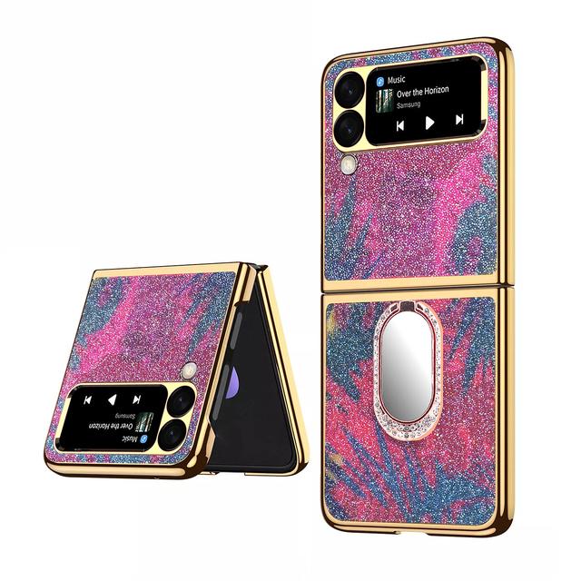 Komfortable Bling Klapphülle für Samsung Galaxy Z Flip 4 Flip4 Flip 3 Flip3 Zflip4 5g Anti-Drop-Abdeckung für Samsung Flip4