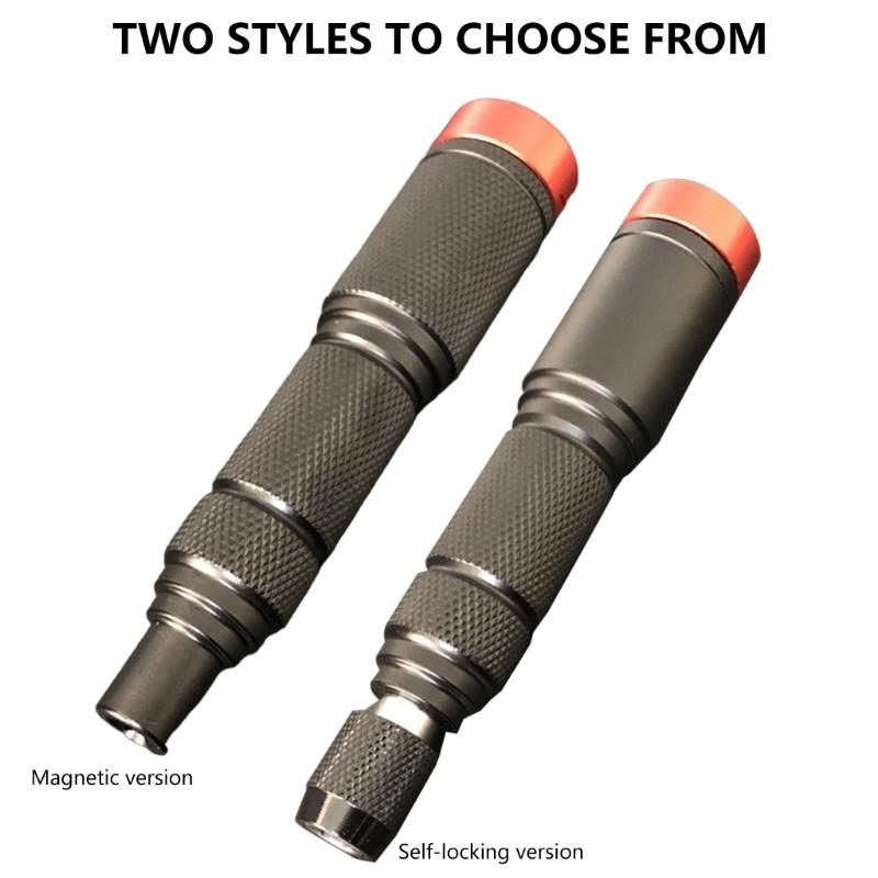 Magnetic Bit Holder 6.35mm Easy To Carry Aluminum Equipment for 1/4inch Hex Shank Bit Screwdriver Handle Repair