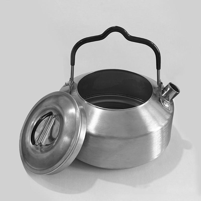 Stainless Steels Outdoor Hiking Kettles Pot Cookware Camping Kettles Stovetop Whistling Teapot Camp Teas Coffee Pot