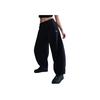 Nike Sportswear Phoenix Fleece Solid Color Mid Waist Fashion Versatile Fleece Tapered Casual Pants Women Bottoms Black Sail-White HJ0899-010