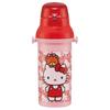 Skater Water Bottle Hello Kitty Ushiro Shiro Sanrio 480ml Children's Antibacterial Plastic Child Friendly Lightweight Made in Japan PSB5SANAG-A