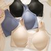 Large Size Thin Jelly Strip Vest Anti-sagging Front Buckle Large Chest Small Seamless Underwear Women's Back Bra