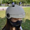 Funny Motorcycle Helmets Cute Decor Cartoon Cute Eyes Decoration For Electric Car Scooter Motorcycle Acsessories