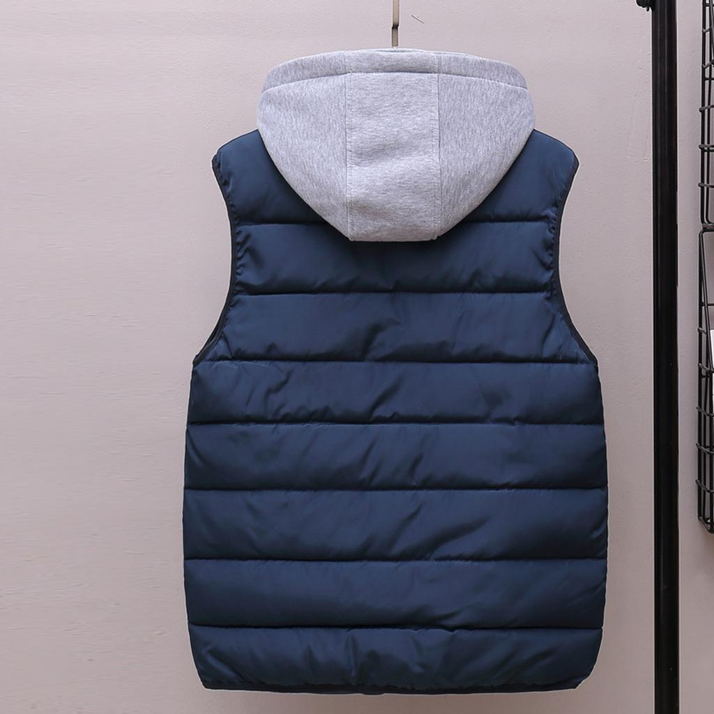 Paar Stil, Mode, Einfarbig, Tasche, Reißverschluss, Baumwollmantel, Weste, Mantel, Damen und Herren