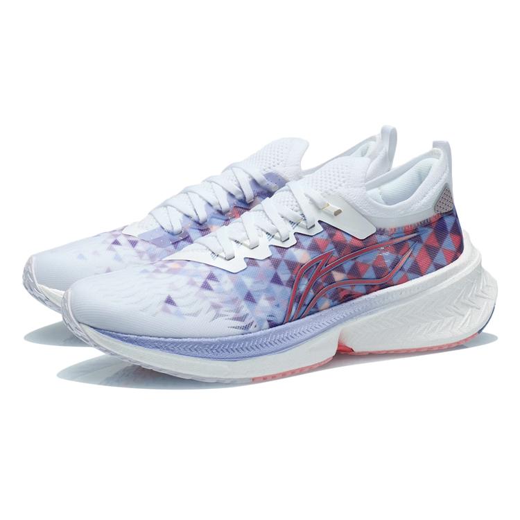 Li Ning Feidian Discovery Breathable And Resilient Low top Running Shoes Women's White Blue ARMR006-8
