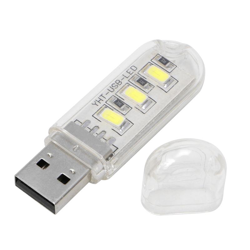 Portable Mini Led Night Light Camping Equipment Usb Power 3 Led Light Chips Lamp