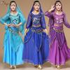 Huayu Women's Indian Belly Dance Long Sleeve Set - Spring/Summer Performance Costume