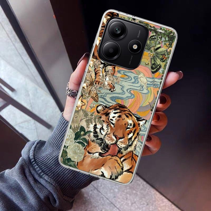 Superior Tiger Pattern Art Phone Case For Xiaomi Redmi Note 10 11 12 13 14 15 Pro Plus 11S 12S 14S 11T 11E 10S Soft TPU Back Cov