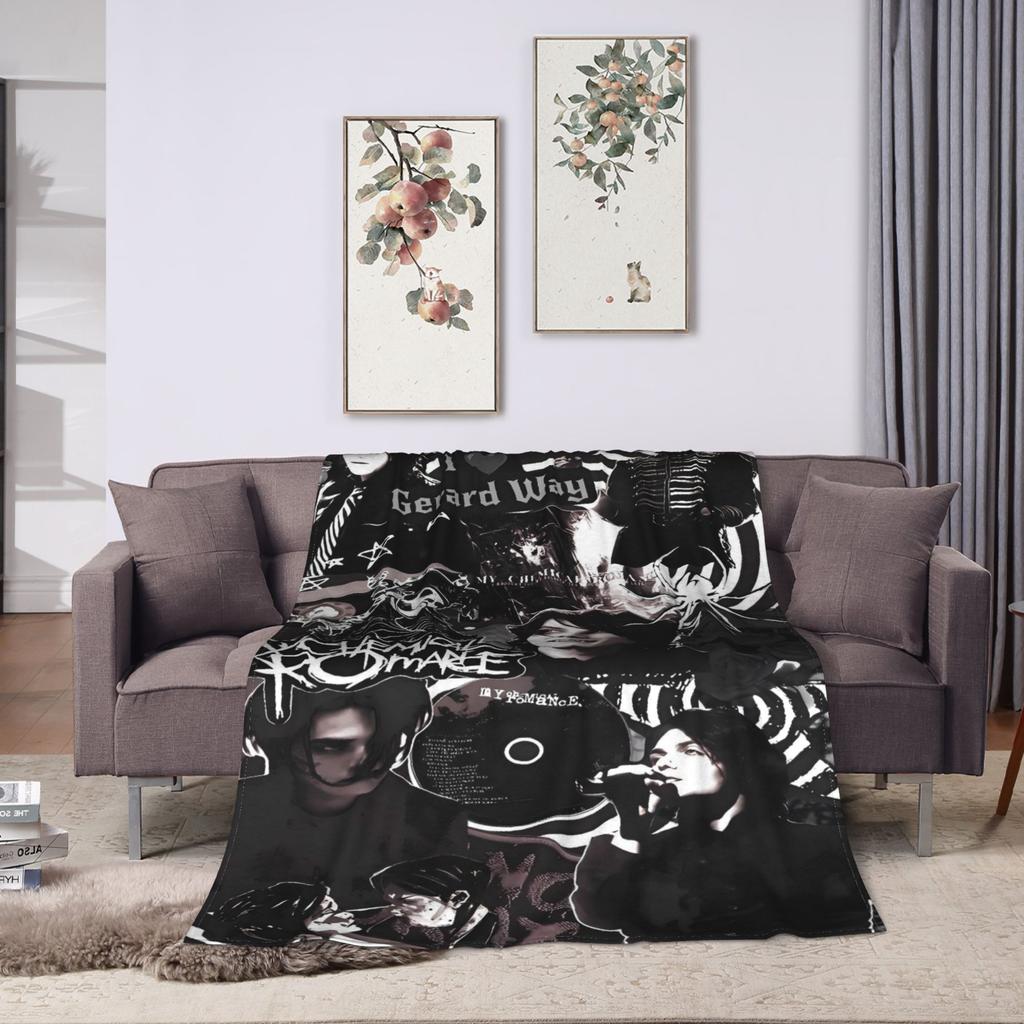 My Chemical Romance Flannel Blanket Warm Soft Throw Blanket for Home Decor Camping Graphic Bedspread Sofa Bed Cover